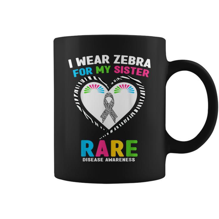 I Wear Zebra For My Sister Rare Disease Awareness Coffee Mug