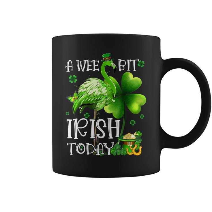 A Wee Bit Irish Today Green Flamingo Beer St Patrick's Day Coffee Mug