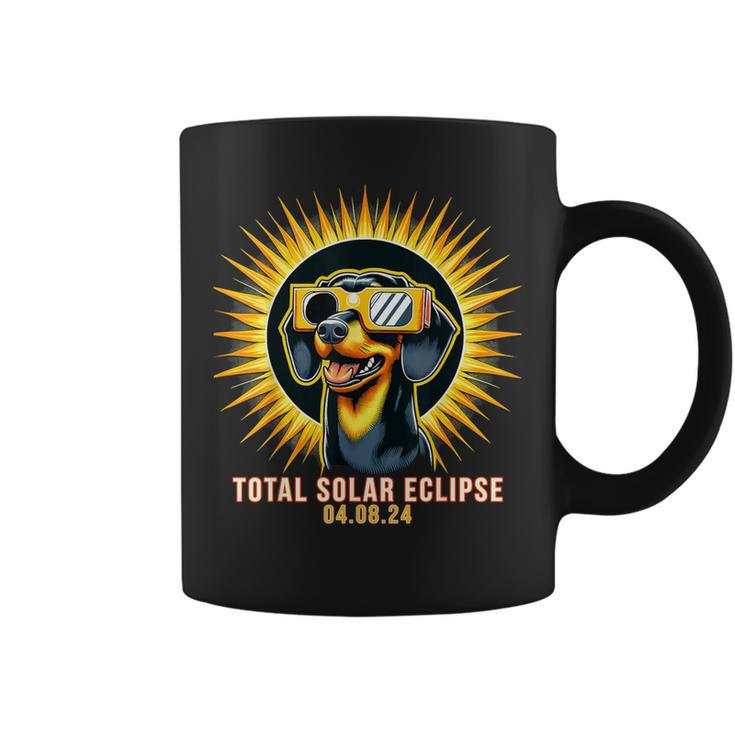 Weiner Dachshund Dog Watching Total Solar Eclipse Coffee Mug