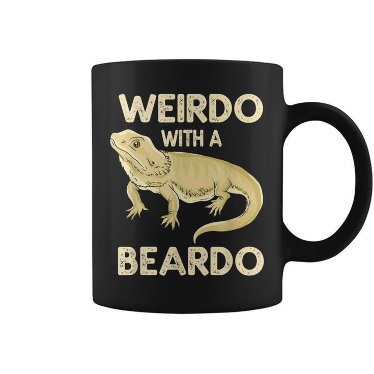 Weirdo With A Beardo Bearded Dragon Lizard Coffee Mug