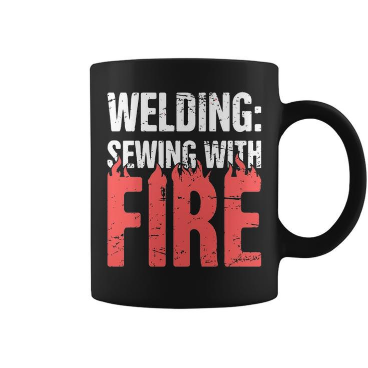 Welding Sewing With Fire Coffee Mug