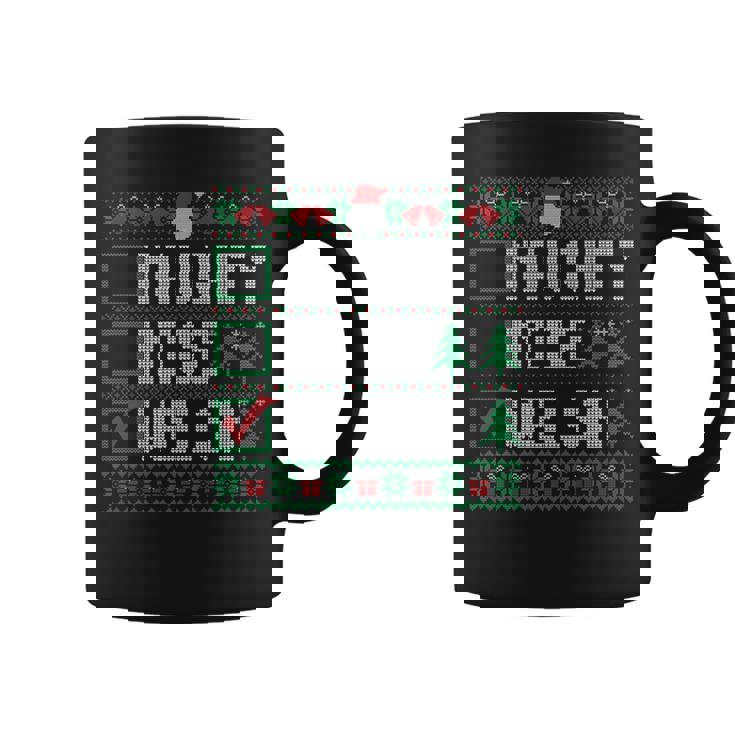 Welsh Family Name Xmas Naughty Nice Welsh Christmas List Coffee Mug