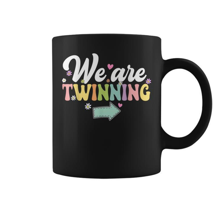 We're Twinning With My Bestie Twin Day Spirit Week Retro 70S Coffee Mug