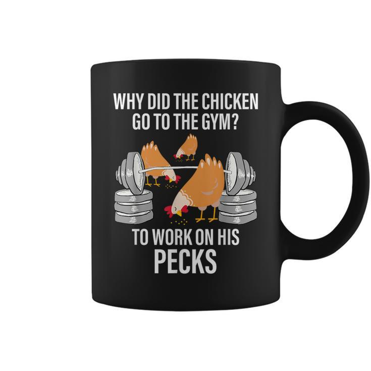 Why Did The Chicken Go To The Gym Animal Coffee Mug