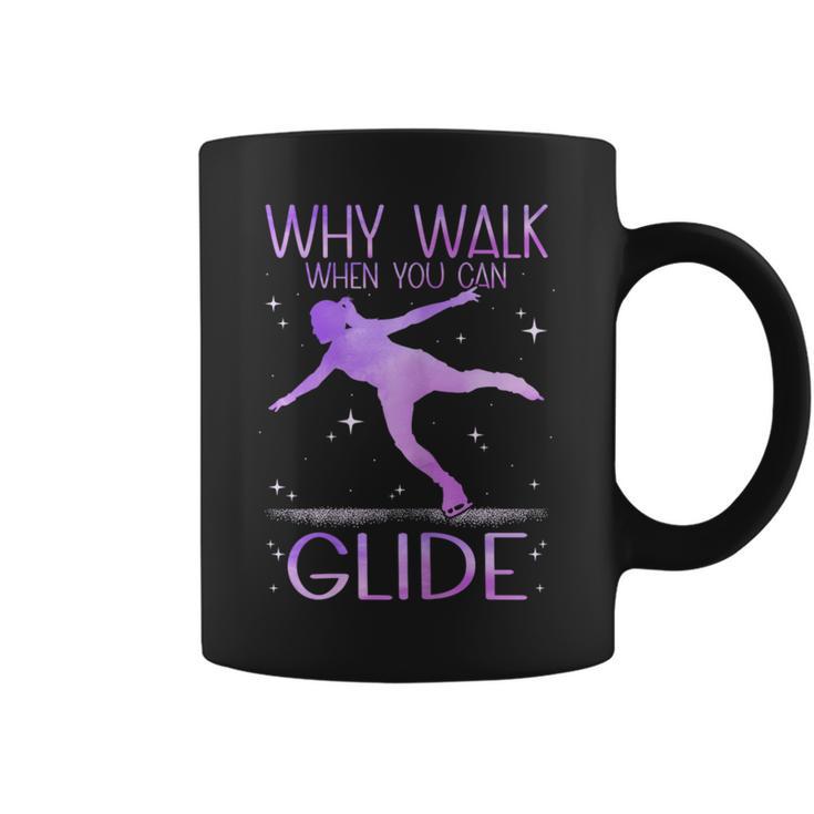 Why Walk When You Can Glide Ice Skating Figure Skating Coffee Mug