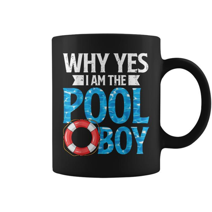 Why Yes I Am The Pool Boy Swimmer Swimming Swim Coffee Mug