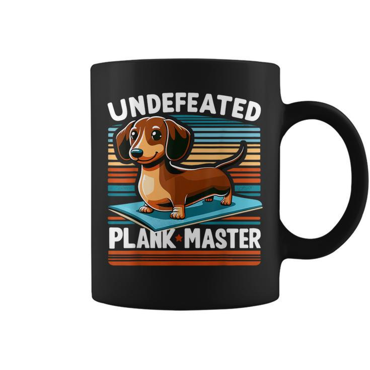 Wiener Dog Sports Lover Undefeated Plank Master Dachshund Coffee Mug