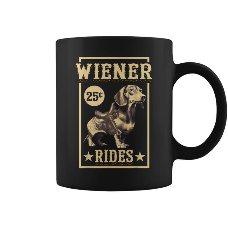 Wiener Rides Dachshund Lover Doxie Weiner Weenie Dog Owner Coffee Mug