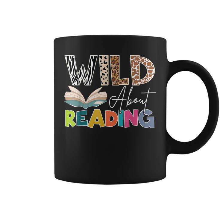 Wild About Reading Reading Books & Bookworm For Book Reader Coffee Mug