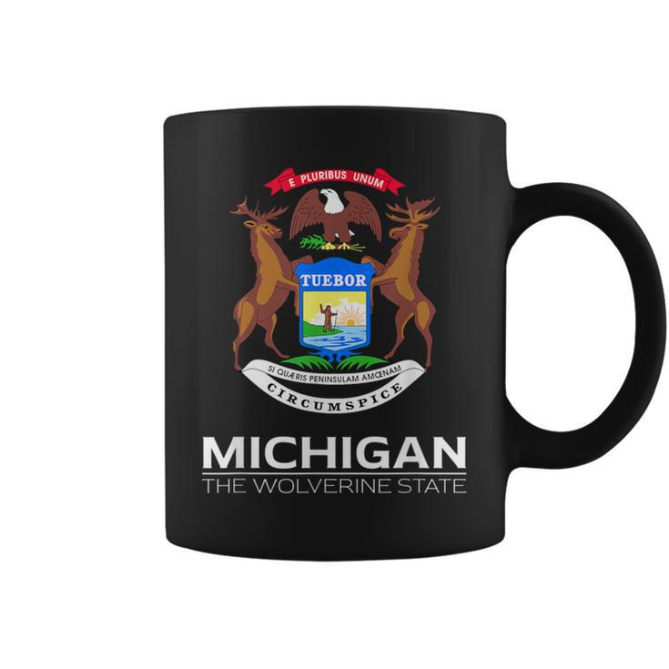 The Wolverine State Michigan Flag Detroit Great Lakes Coffee Mug