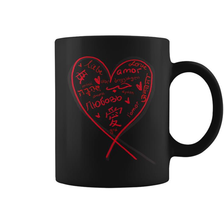 The Word Love Written In Popular Languages For All Coffee Mug