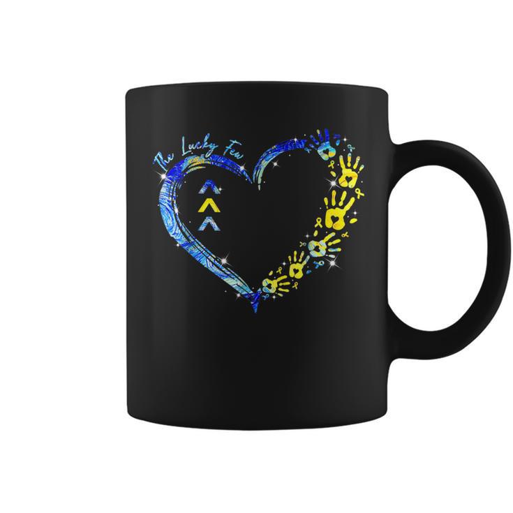 World Down Syndrome Awareness Day Lucky Few T21 Heart Coffee Mug