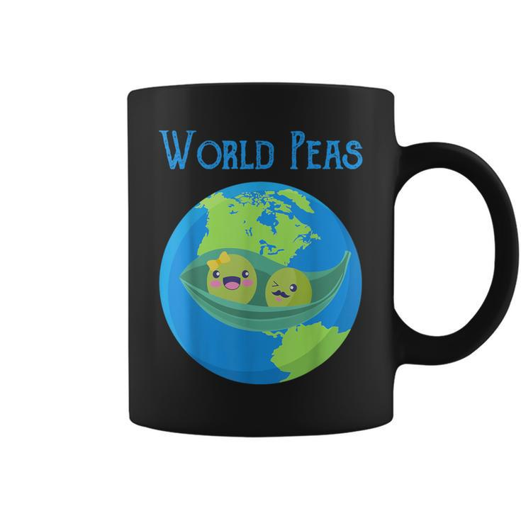 World Peas Peace Give Peas A Chance T Earth Day Coffee Mug
