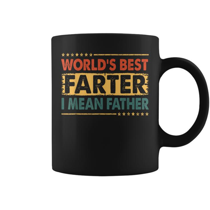 Worlds Best Farter I Mean Father Fathers Day Dad Retro Coffee Mug