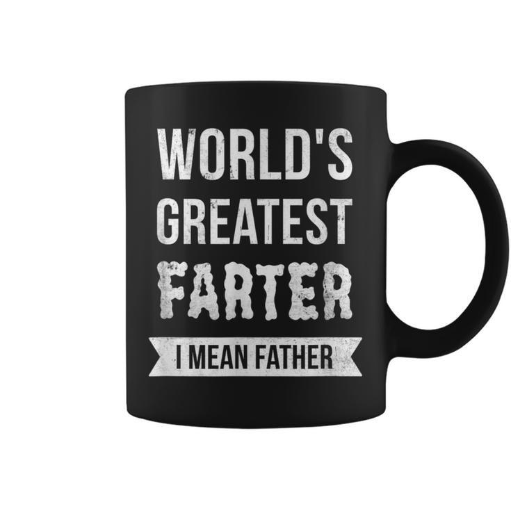 World's Greatest Farter I Mean Father Dad Vintage Look Coffee Mug