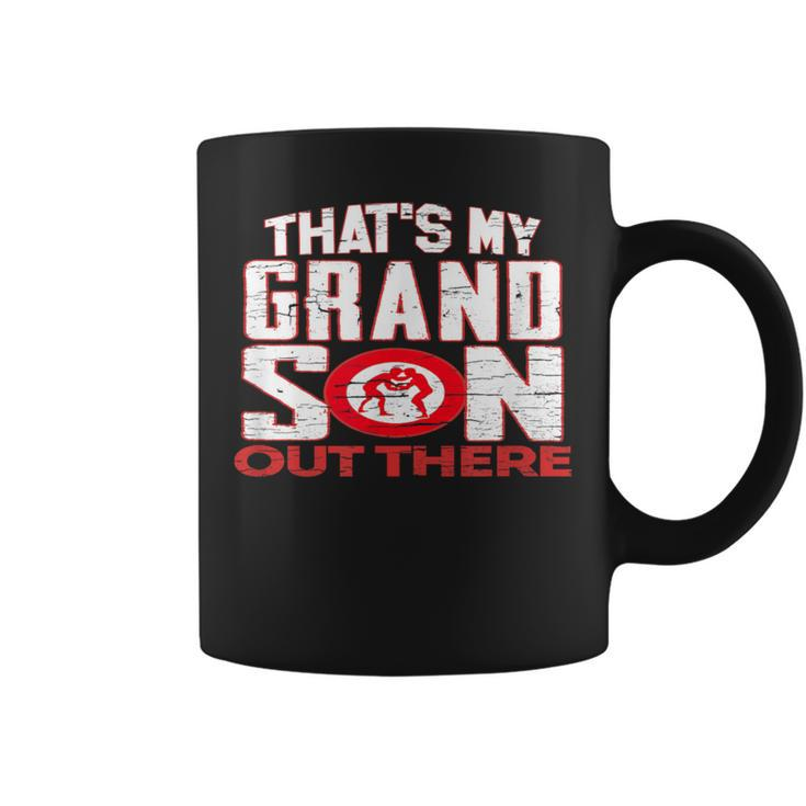 Wrestling Grandma Thats My Grandson Out There Coffee Mug