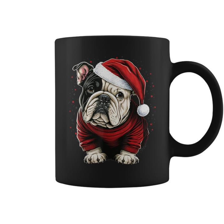Xmas Bulldog Santa On Christmas Bulldog Coffee Mug