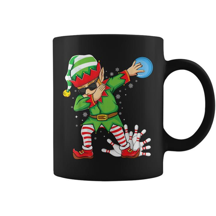 Xmas Dabbing Elf Bowling Ball And Pins Christmas Bowling Coffee Mug