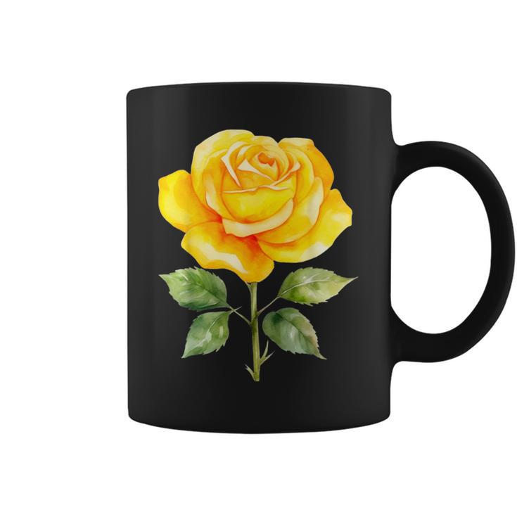 Yellow Rose Flower Hot Topic Coffee Mug