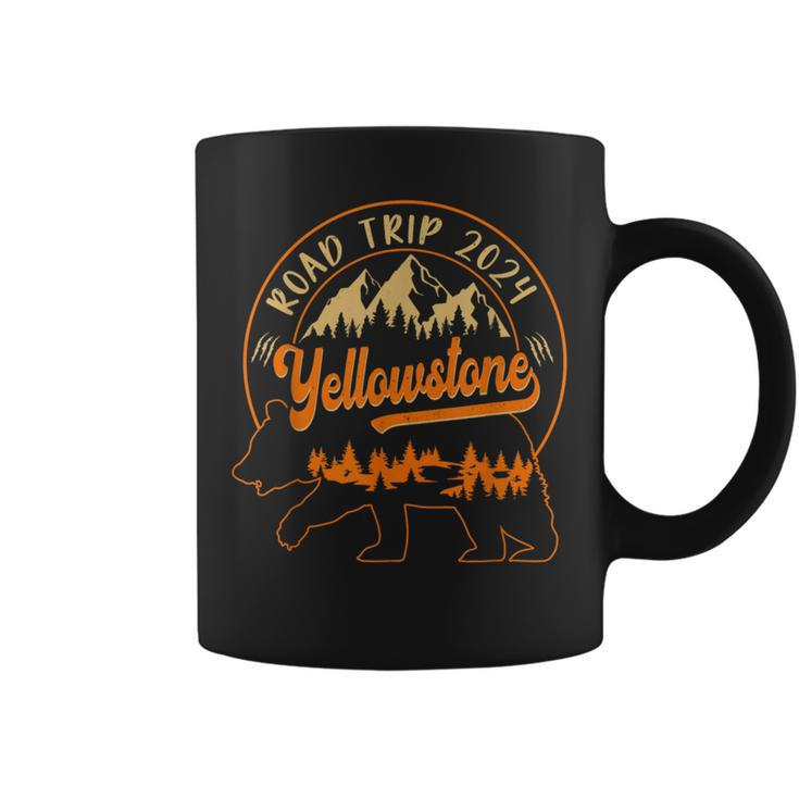 Yellowstone National Park Bear Family Road Trip 2024 Coffee Mug