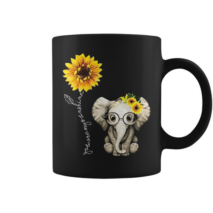 You-Are-My-Sunshine Elephant Sunflower Hippie Quote Song Coffee Mug