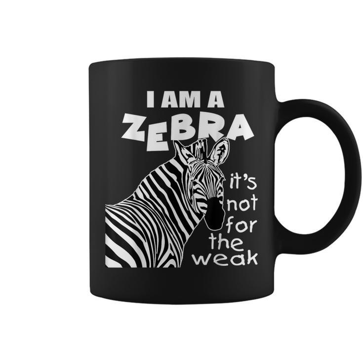 Zebra Ribbon's Not For The Weak Support Cvid Awareness Coffee Mug