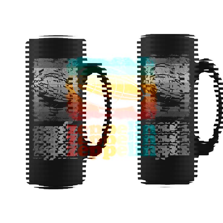 Zeppelin Dirigible Dirigible Retrointage Zeppelin Lover Taza de café