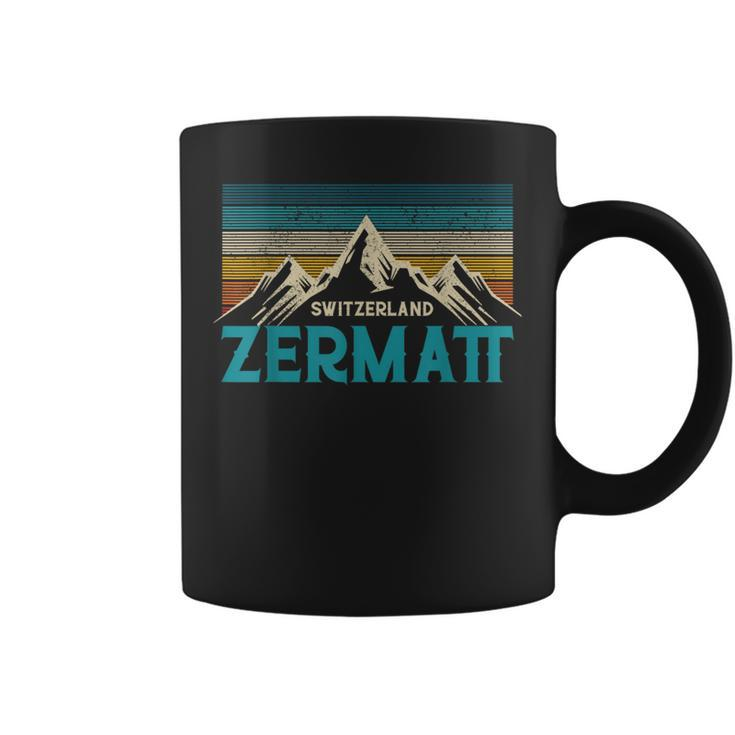 Zermatt Switzerland Swiss Vintage Mountains Souvenir Coffee Mug