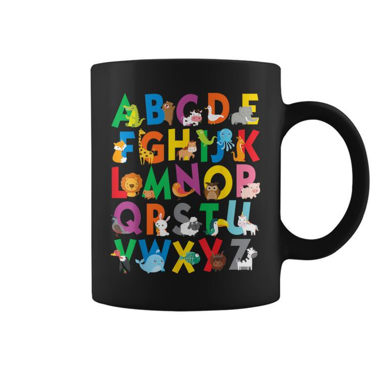 Zoo Animal Alphabet Abcs Learning Letters Boys Girls Coffee Mug