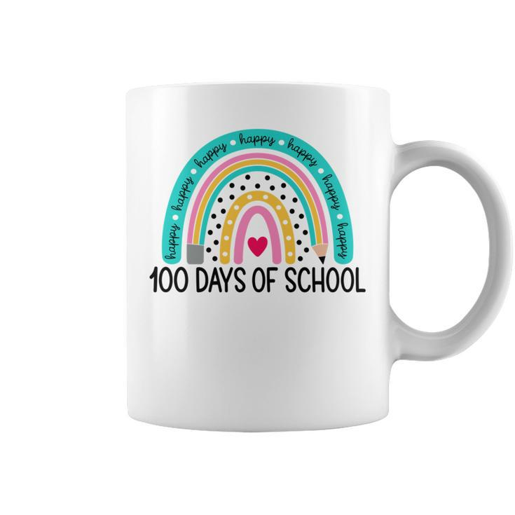 100Th Day Of School Teacher 100 Days Smarter Rainbow Coffee Mug