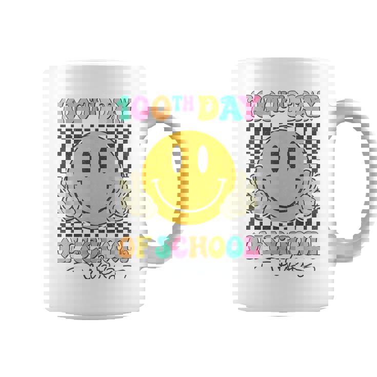 100Th Day Of School Vibes Cute Smile Face 100 Days Of School Coffee Mug