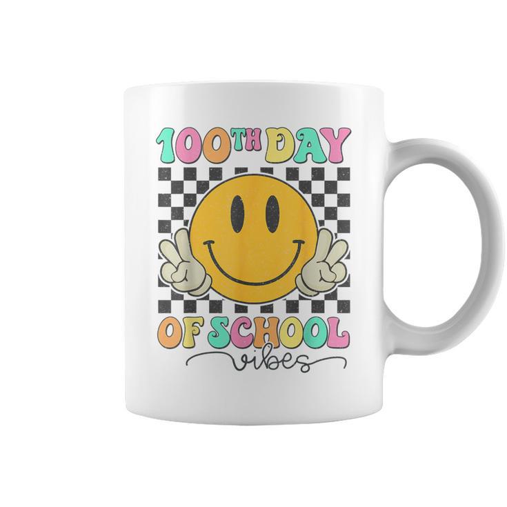 100Th Day Of School Vibes Cute Smile Face 100 Days Of School Coffee Mug