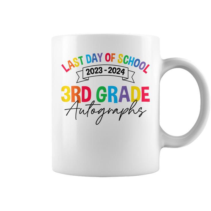 2023-2024 Last Day Of School Autograph 3Rd Grade Graduation Coffee Mug