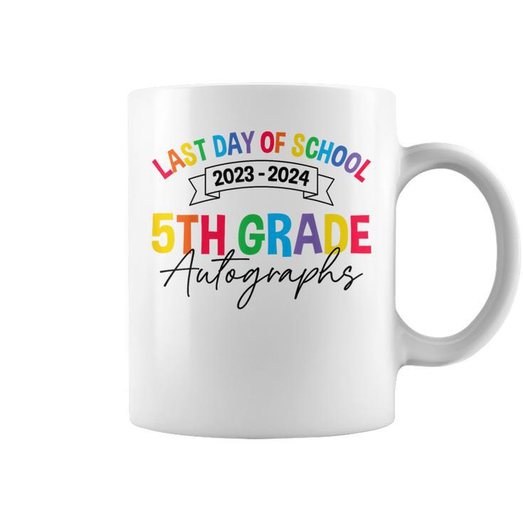 2023-2024 Last Day Of School Autograph 5Th Grade Graduation Coffee Mug