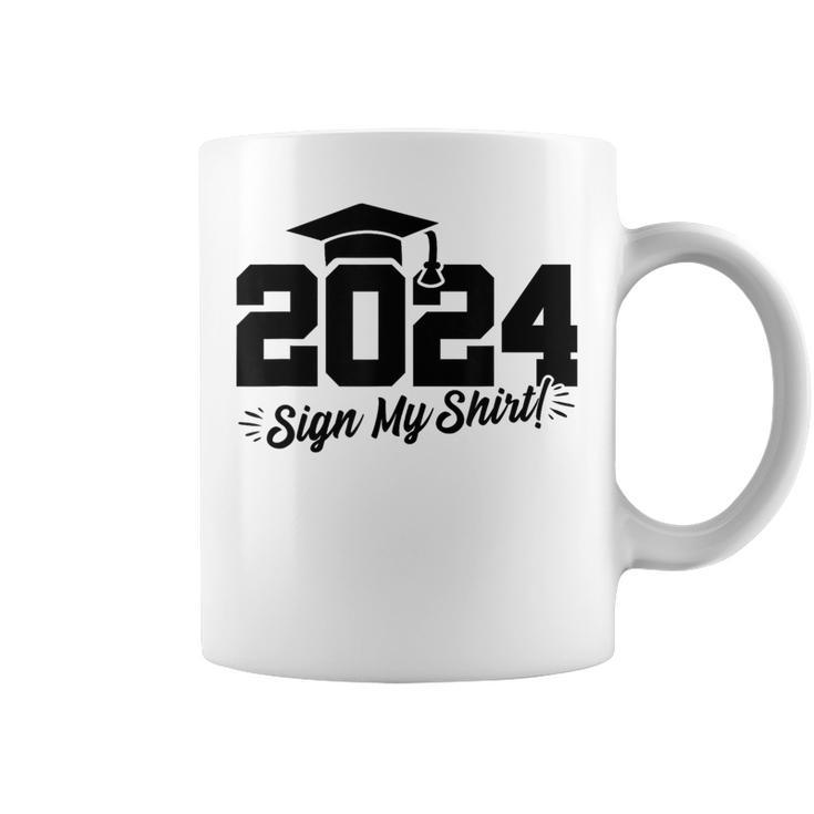 2024 Senior Graduation Autograph Class Of 2024 Coffee Mug