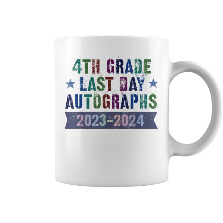 4Th Grade Last Day School Autographs 2024 Graduation Sign My Coffee Mug