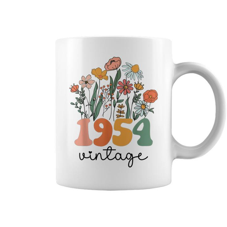 69 Years Old Vintage 1954 69Th Birthday Wildflower Coffee Mug