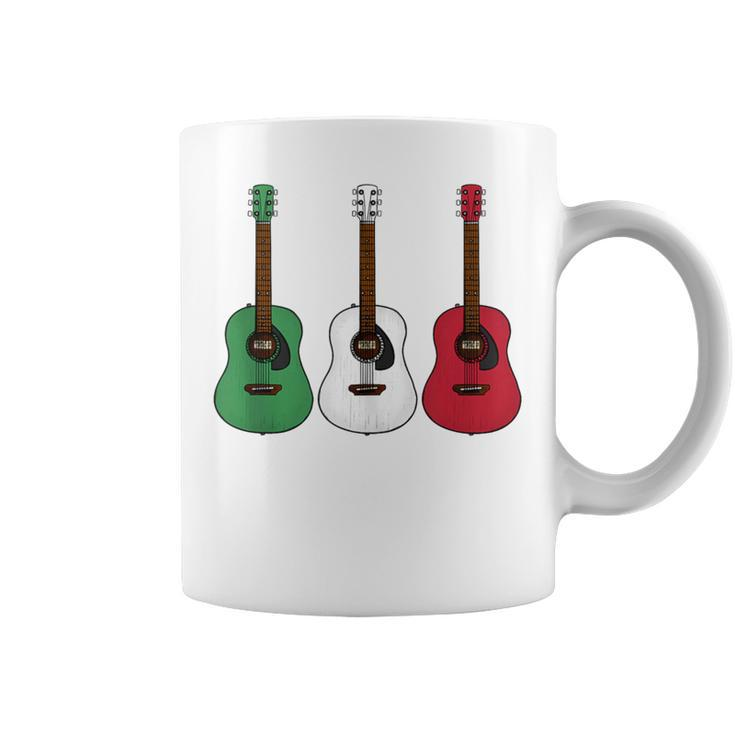 Acoustic Guitar Italian Flag Guitarist Musician Italy Coffee Mug