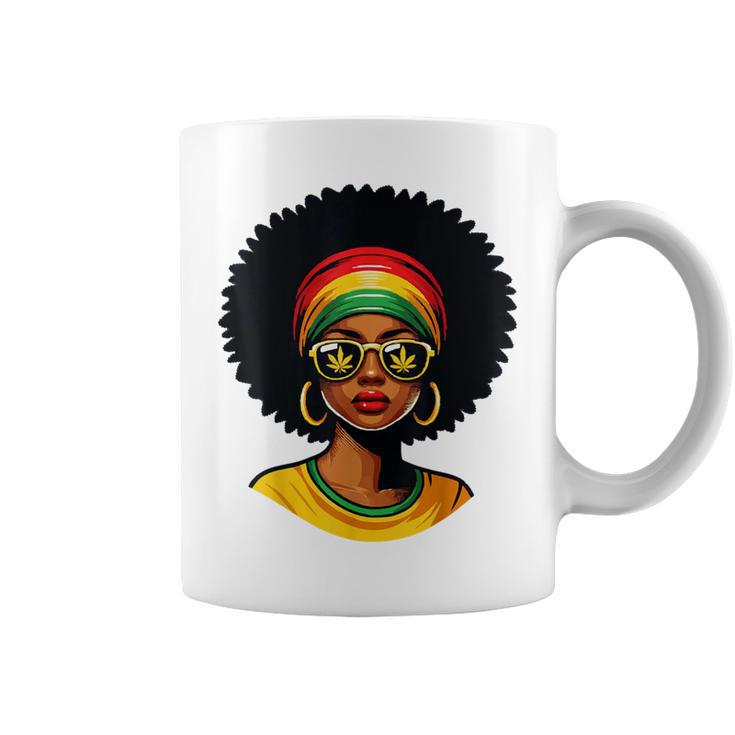 Africa Woman Headscarf Nubian Melanin Popping Black History Coffee Mug