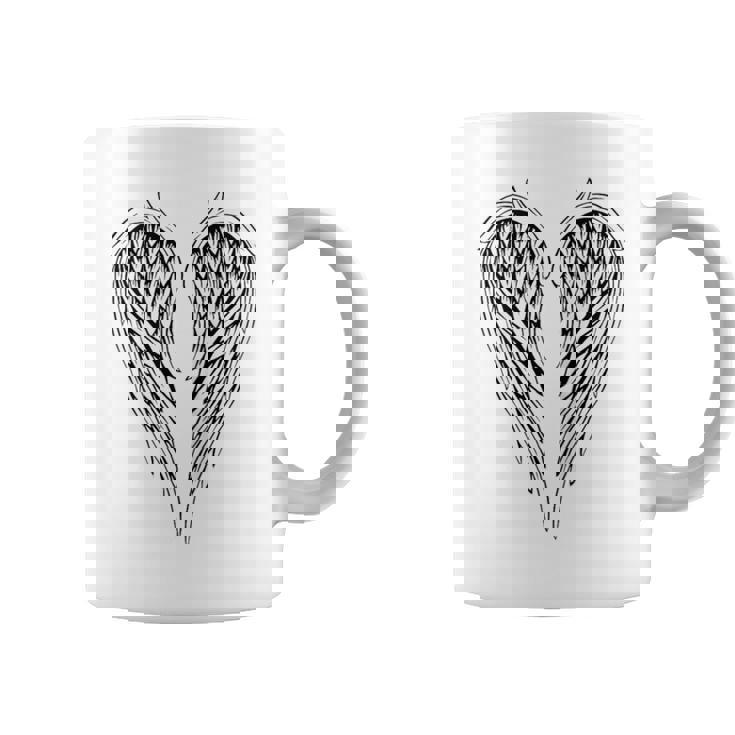 Alas De Ángel En La Parte Trasera Sin Mangas Taza de café