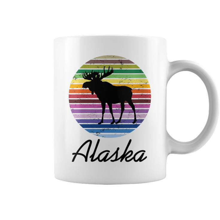 Alaska With Silhouette Of Alaskan Moose Coffee Mug
