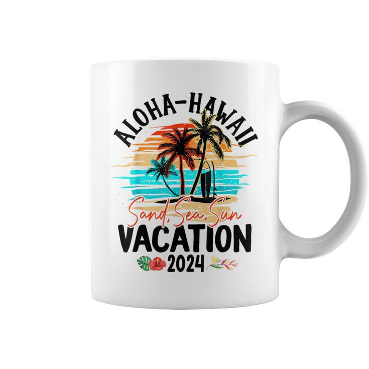 Aloha Hawaii 2024 Family Friends Group Vacation Matching Coffee Mug