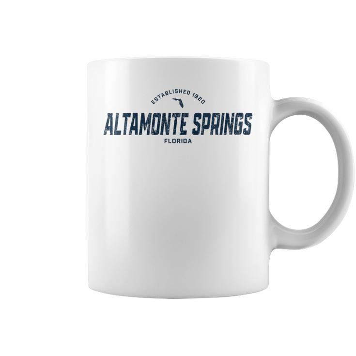 Altamonte Springs Florida Fl Vintage Athletic Navy Sports Lo Coffee Mug