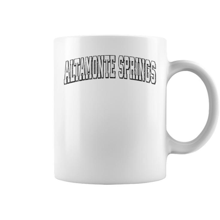 Altamonte Springs Florida Vintage Athletic Sports B&W Print Coffee Mug