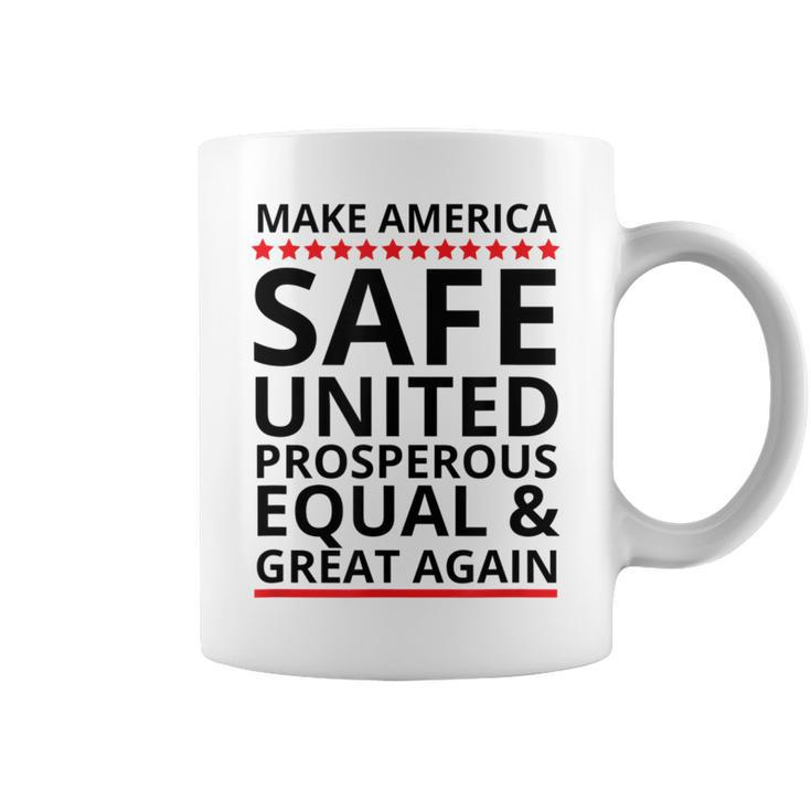 Make America Safe United Equal And Again Pride Trump 2020 Coffee Mug