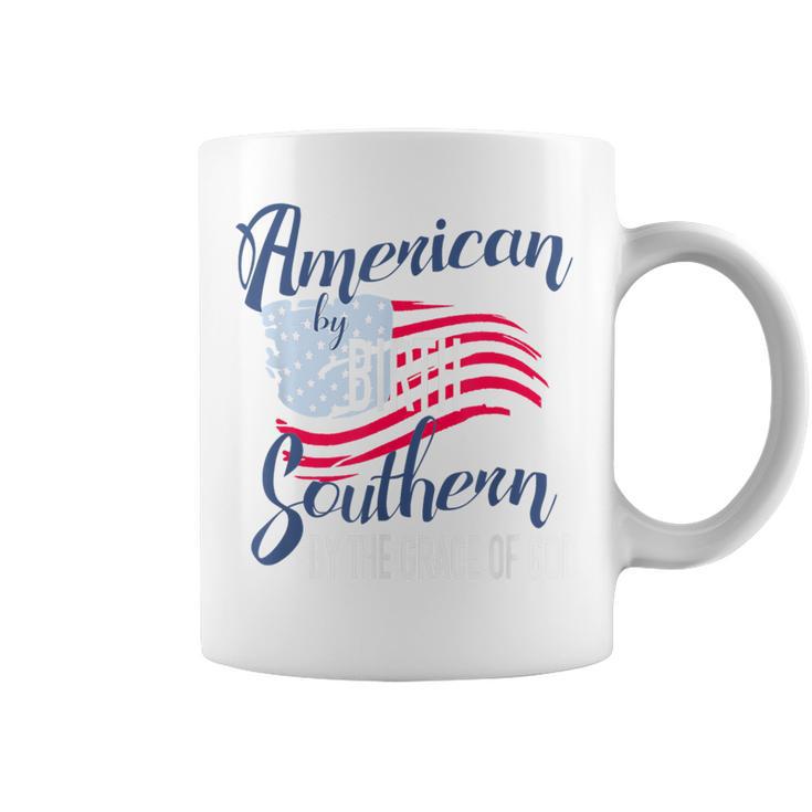 American By Birth Southern By The Grace Of God Coffee Mug