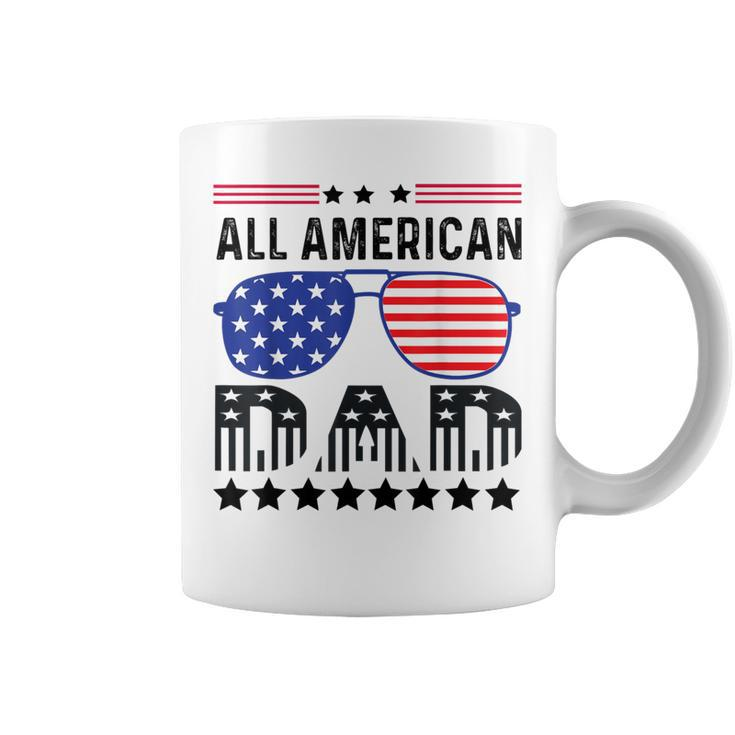 All American Dad 4Th Of July Father's Day Sunglasses Family Coffee Mug