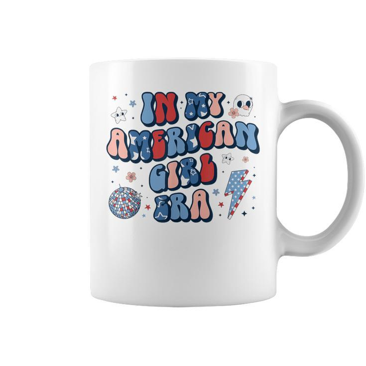 In My American Girl Era Retro 4Th Of July Fourth Groovy Coffee Mug