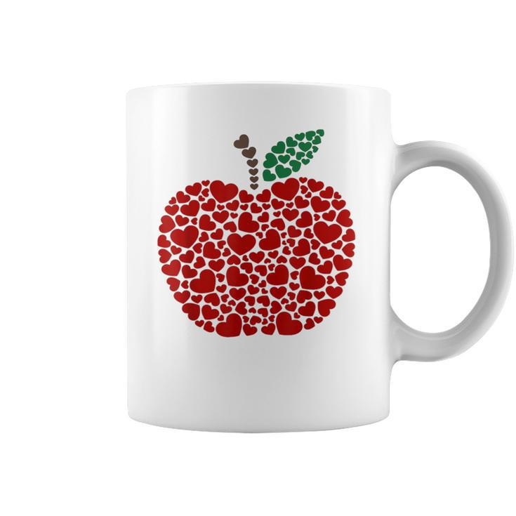 Apple Hearts Valentine's Day Teacher Students Coffee Mug
