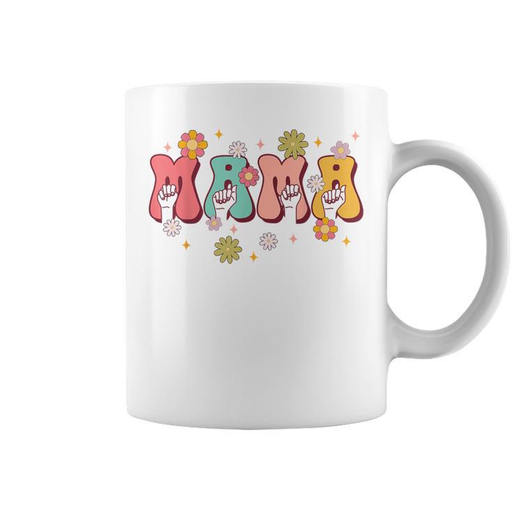 Asl Teacher Mama American Sign Language Asl Blessed Mama Coffee Mug